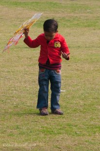 Little boy at Kite Festival in india