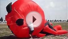 Big Inflatable Red Devil Kite Flying at Malacca Seaside