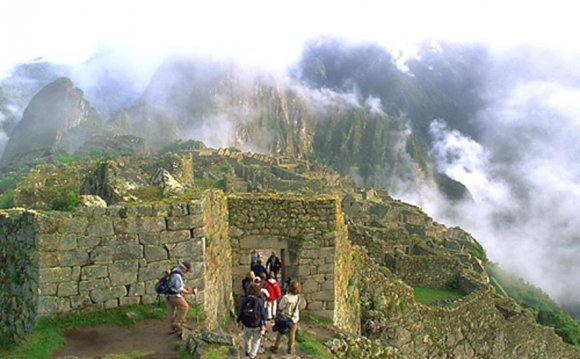 Entering the Machu Picchu