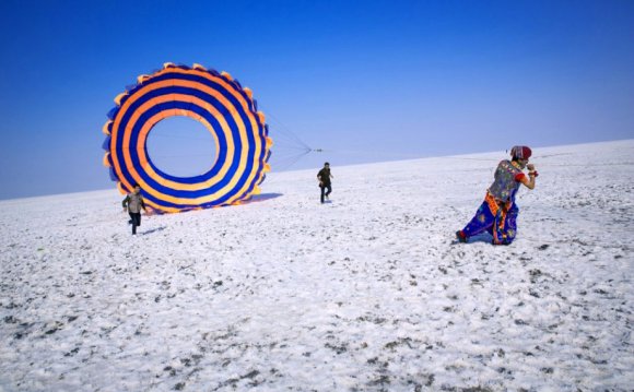 Gujrat kite festival at white