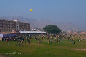 crowd at stadium of kite festival jaipur