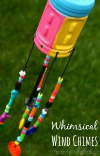 DIY Windchimes from recycled plastic Gatorade bottle