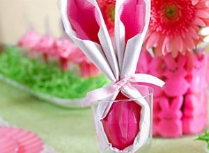 Easter Bunny Ear Napkin and Egg How To