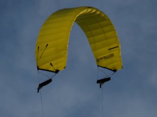 Foilkite 10m2 with rack-and-pinion kite control unit