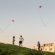Children flying kites