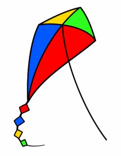 How to draw a cartoon kite