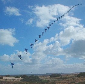 Kite paper can be colored light tissue, as used in these Taiwanese kites.