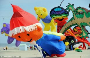 Let's go fly a kite: More than 600,000 people flock to the International Kite Festival in northern France each year