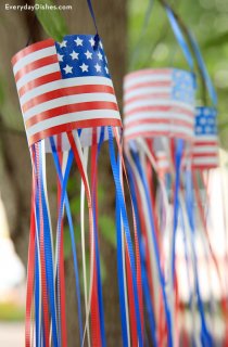 Patriotic windsock craft printable