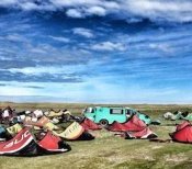 Picture over kite area at Benbecula