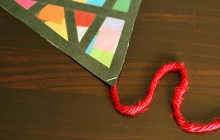 Tissue paper kite craft