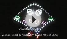 LED Kite Custom make 16msq white polka fish 700 LED